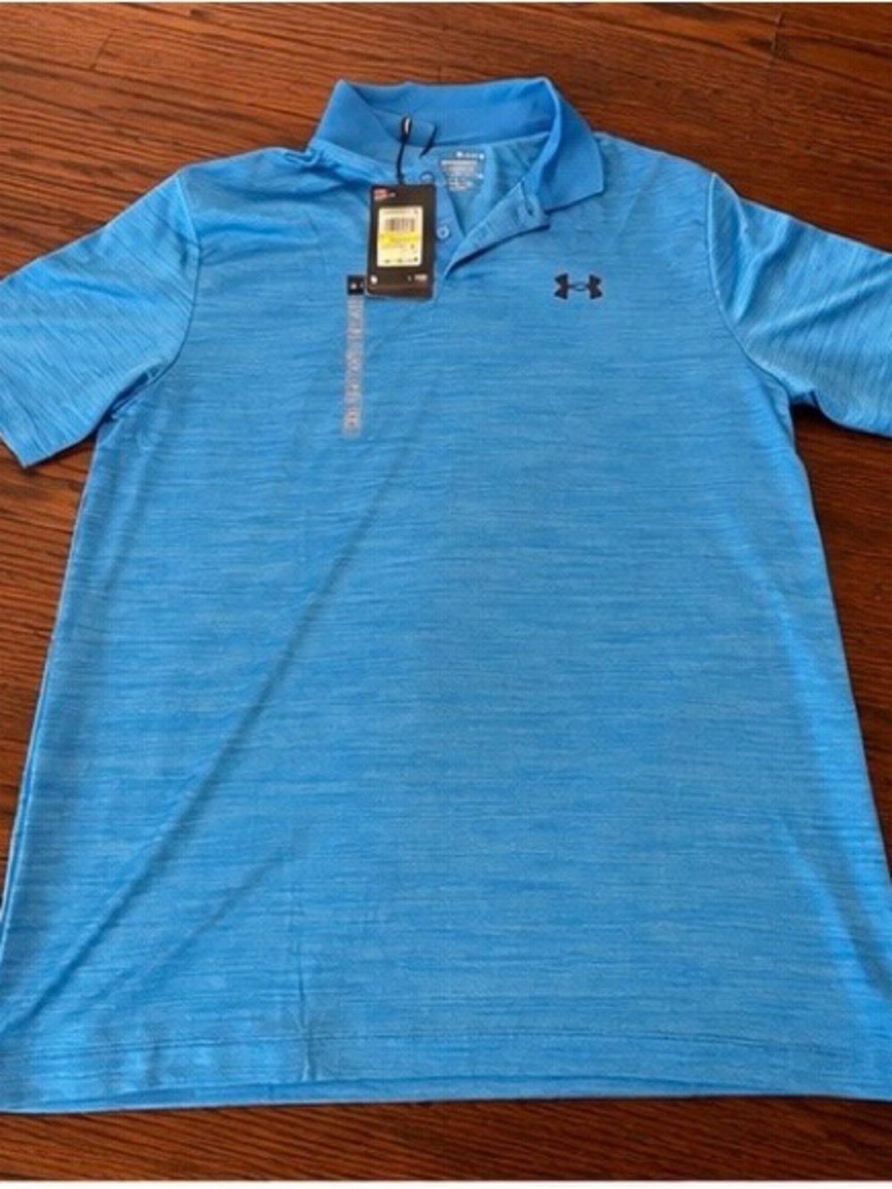 Under Armour Men’s Light Blue Heather Short-Sleeve Polo